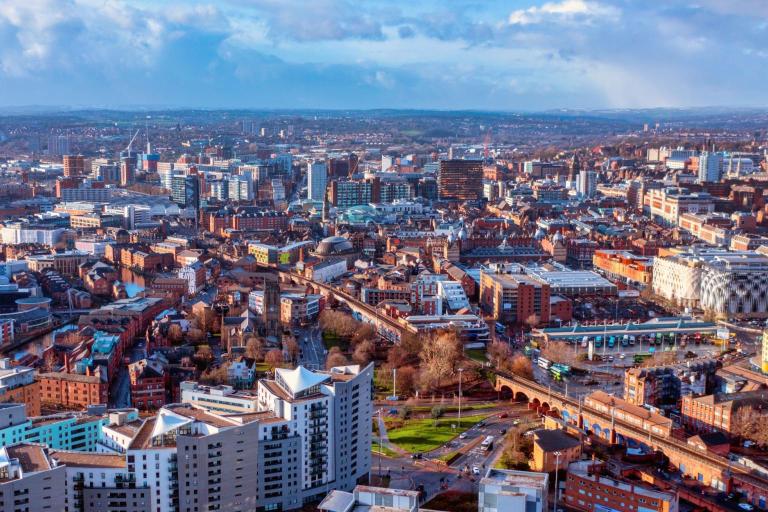 Picture of the Leeds skyline, taken from above